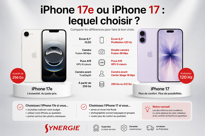 iPhone 17e ou iPhone 17 : quelles différences et lequel choisir ? iPhone 17e ou iPhone 17 : quelles différences et lequel choisir ?