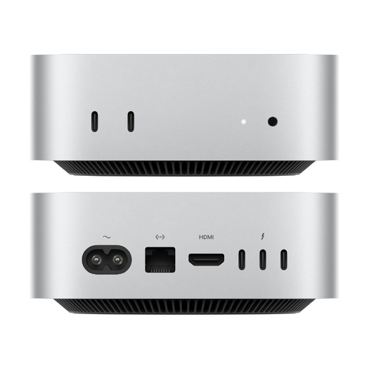 Vue du Mac mini M4 et de sa connectique