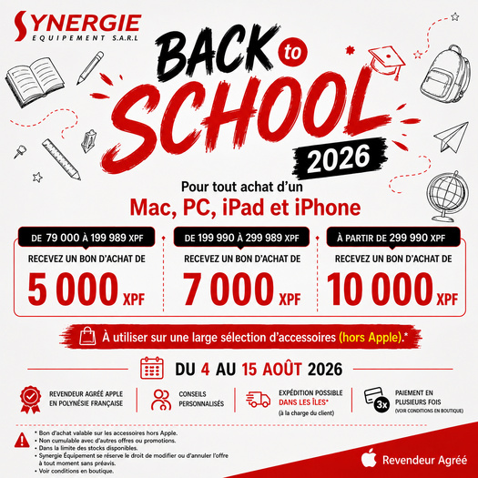 Offre Back to School 2026 Synergie Équipement