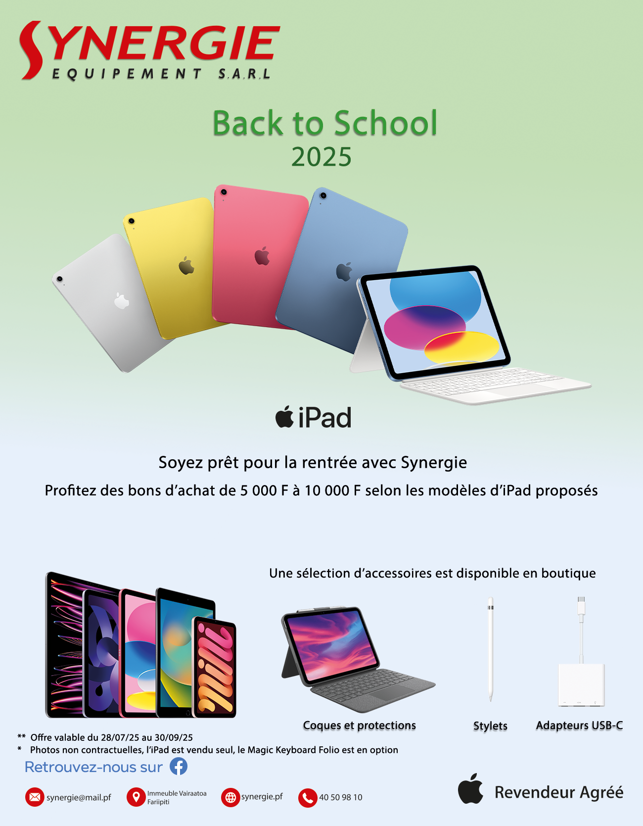 Offres spéciales pour la rentrée 2025 sur les iPad