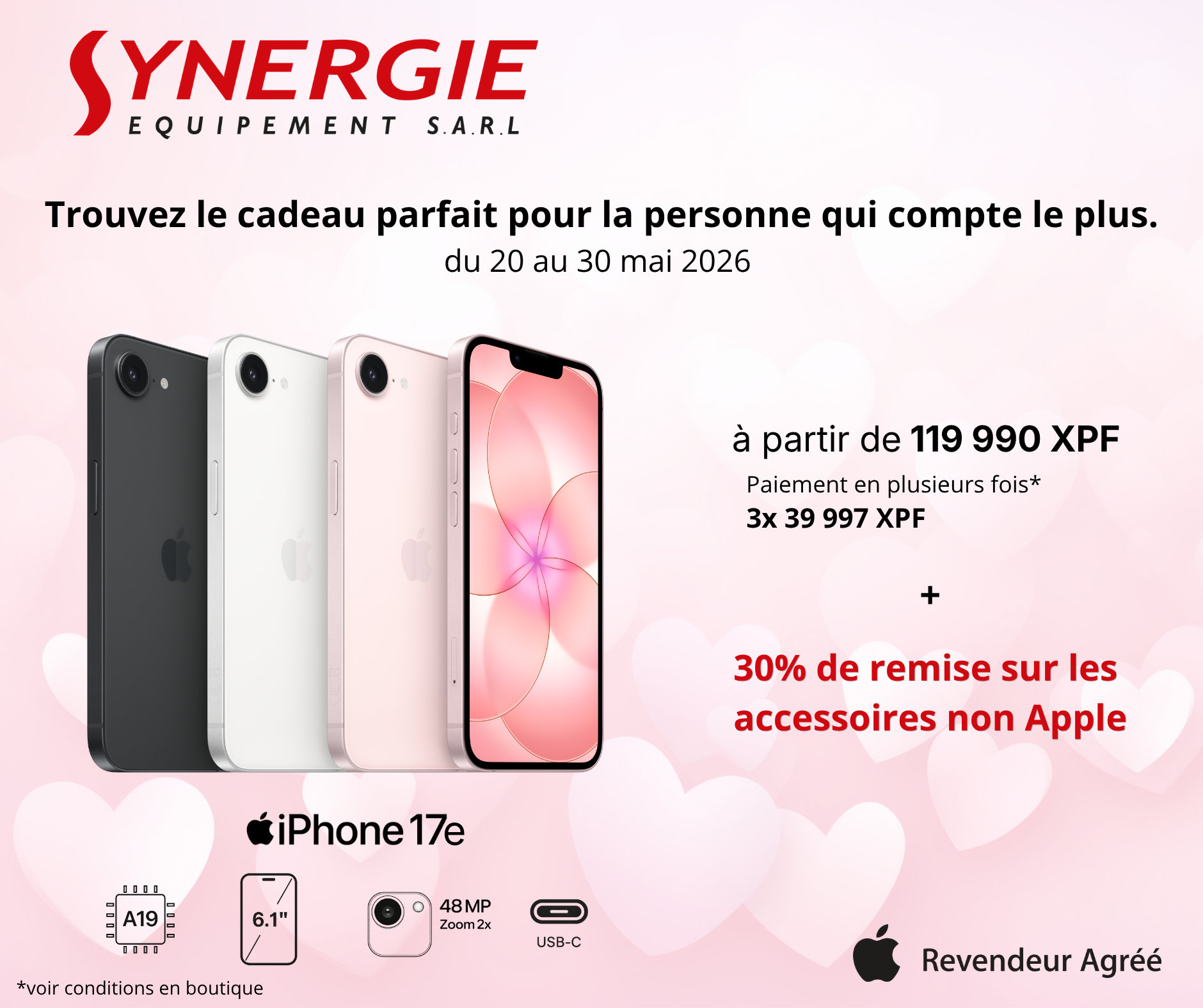 Des offres iPhone à ne pas manquer chez Synergie Equipement