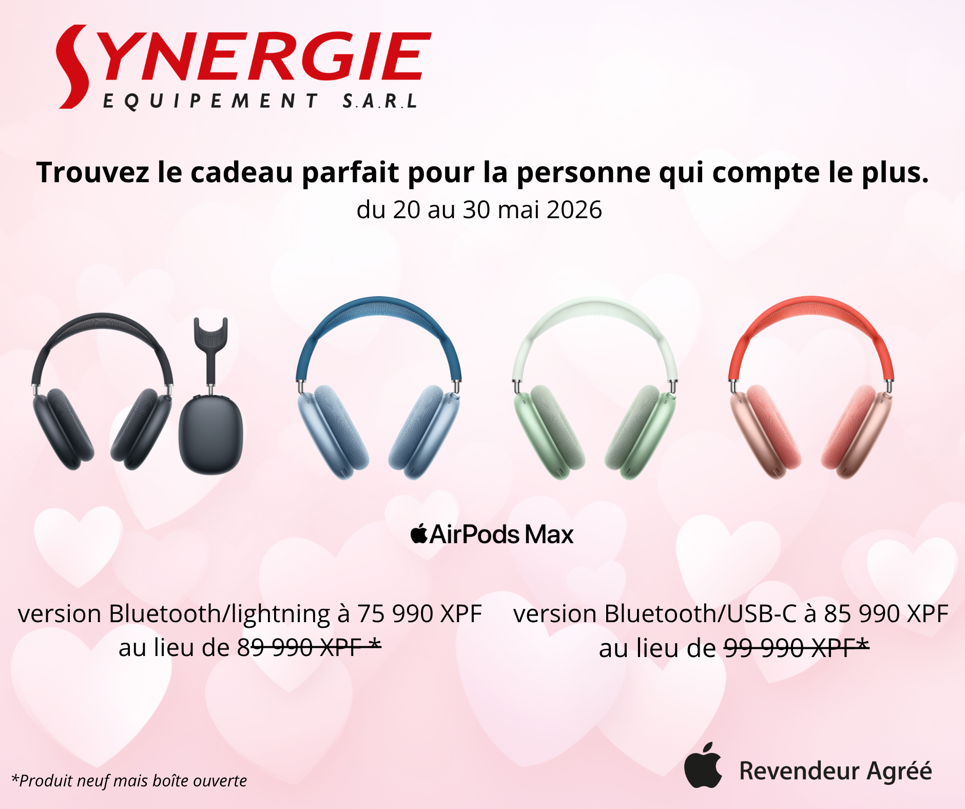 Offres AirPods & AirPods Max chez Synergie