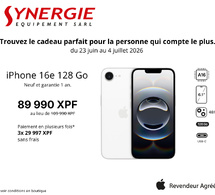 L'iPhone 16e est toujours à 89 990 XPF : profitez de la prolongation de notre offre !